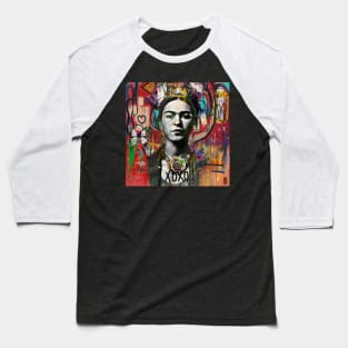 Frida Kahlo pop art Baseball T-Shirt